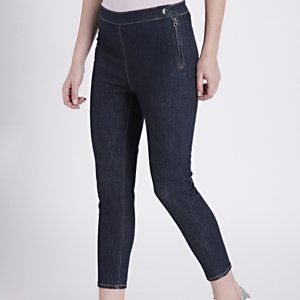 GAP Blue High Rise Side-Zip True Skinny Sz 24 Reg